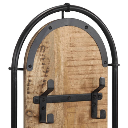 Appendiabiti da Parete con 4 Ganci 2pz Legno Massello di Mango | homemem39
