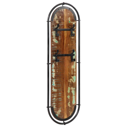 Appendiabiti da Parete con 4 Ganci 2pz Legno Massello Recupero - homemem39