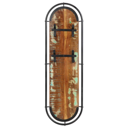 Appendiabiti da Parete con 4 Ganci 2pz Legno Massello Recupero - homemem39