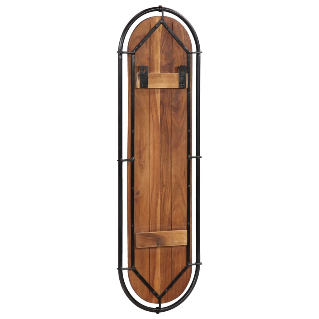 Appendiabiti da Parete con 4 Ganci 2pz Legno Massello Recupero - homemem39