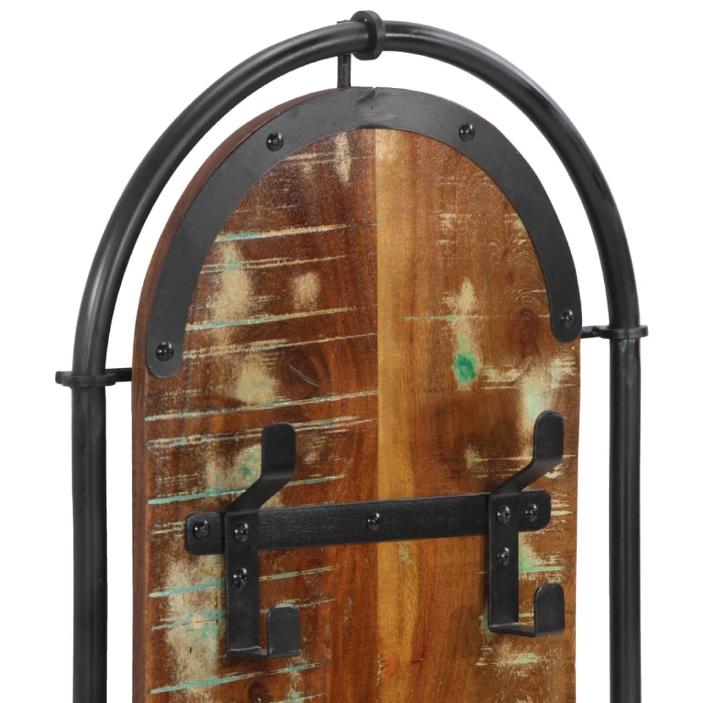 Appendiabiti da Parete con 4 Ganci 2pz Legno Massello Recupero - homemem39