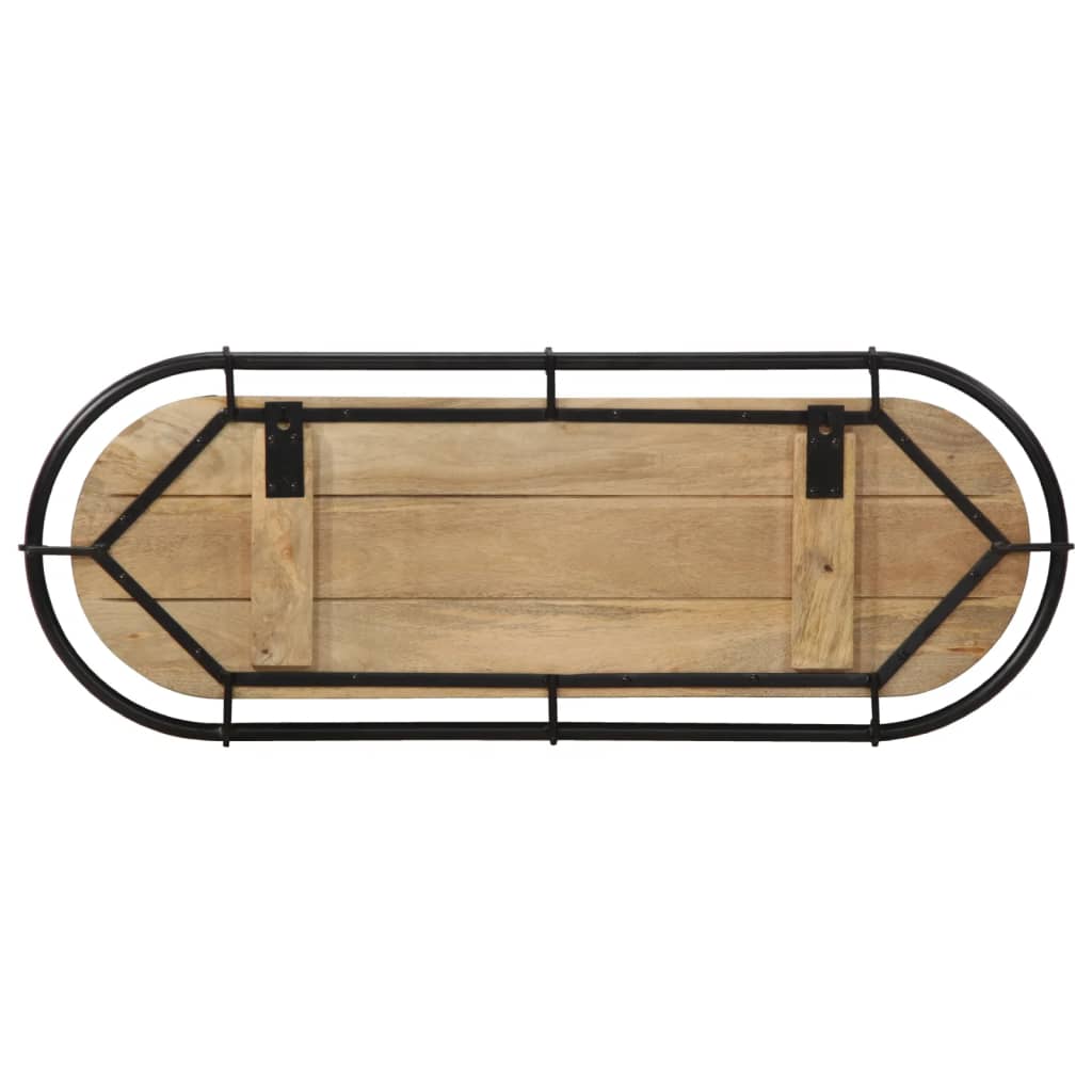 Appendiabiti da Parete con 5 Ganci in Legno Massello di Mango - homemem39