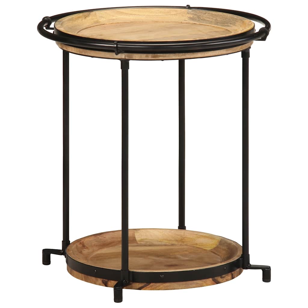 Tavolino da Salotto Ø55x60 cm in Legno Massello di Mango | homemem39