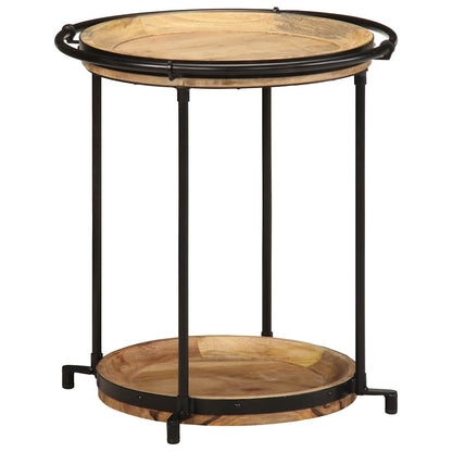 Tavolino da Salotto Ø55x60 cm in Legno Massello di Mango | homemem39