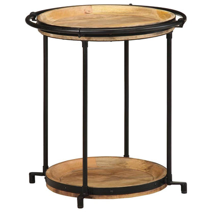 Tavolino da Salotto Ø55x60 cm in Legno Massello di Mango - homemem39