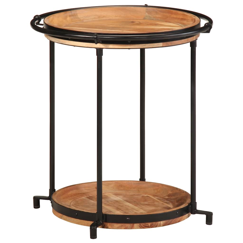 Tavolino Ø55x60 cm in Legno Massello di Acacia | homemem39