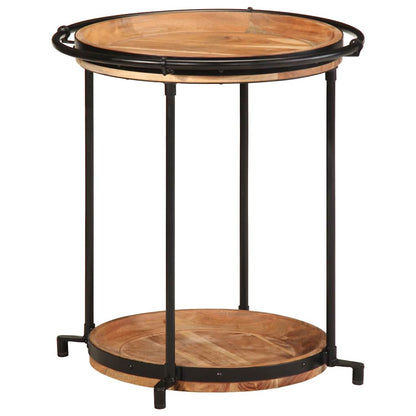 Tavolino Ø55x60 cm in Legno Massello di Acacia | homemem39