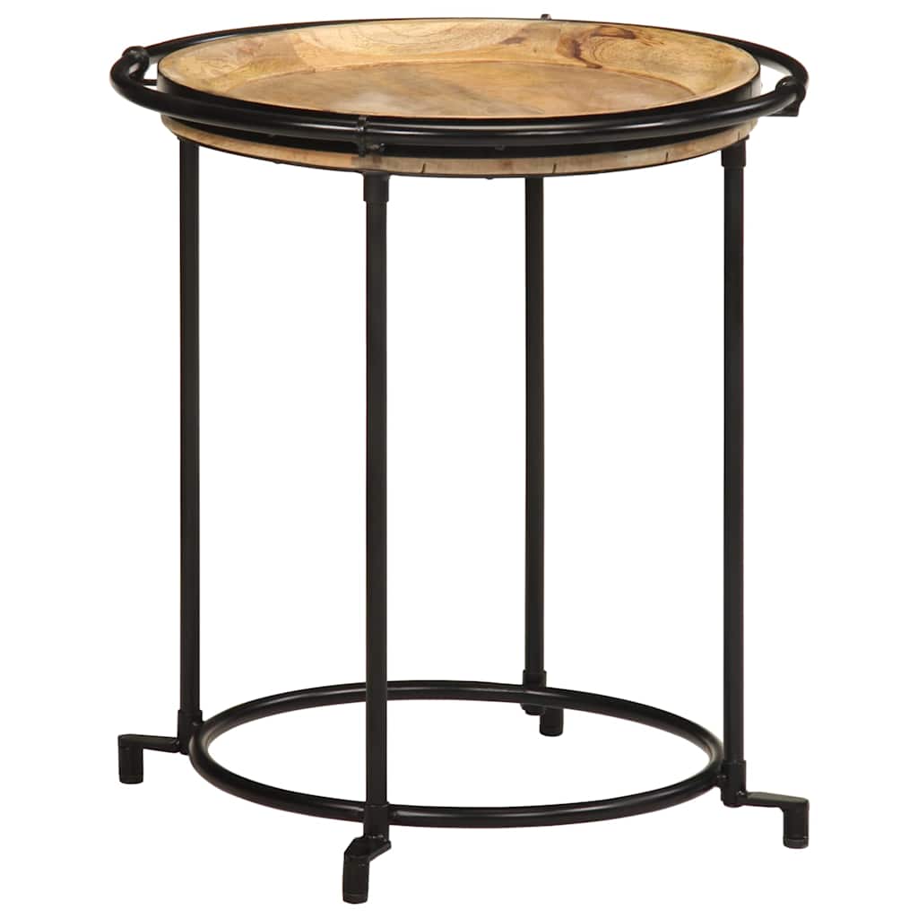 Set Tavolino 2 pz in Legno Massello di Mango - homemem39