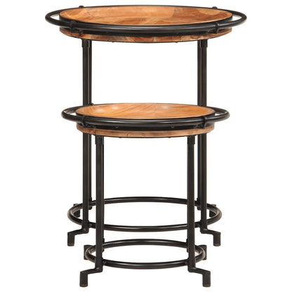 Set Tavolino 2 pz in Legno Massello di Acacia | homemem39