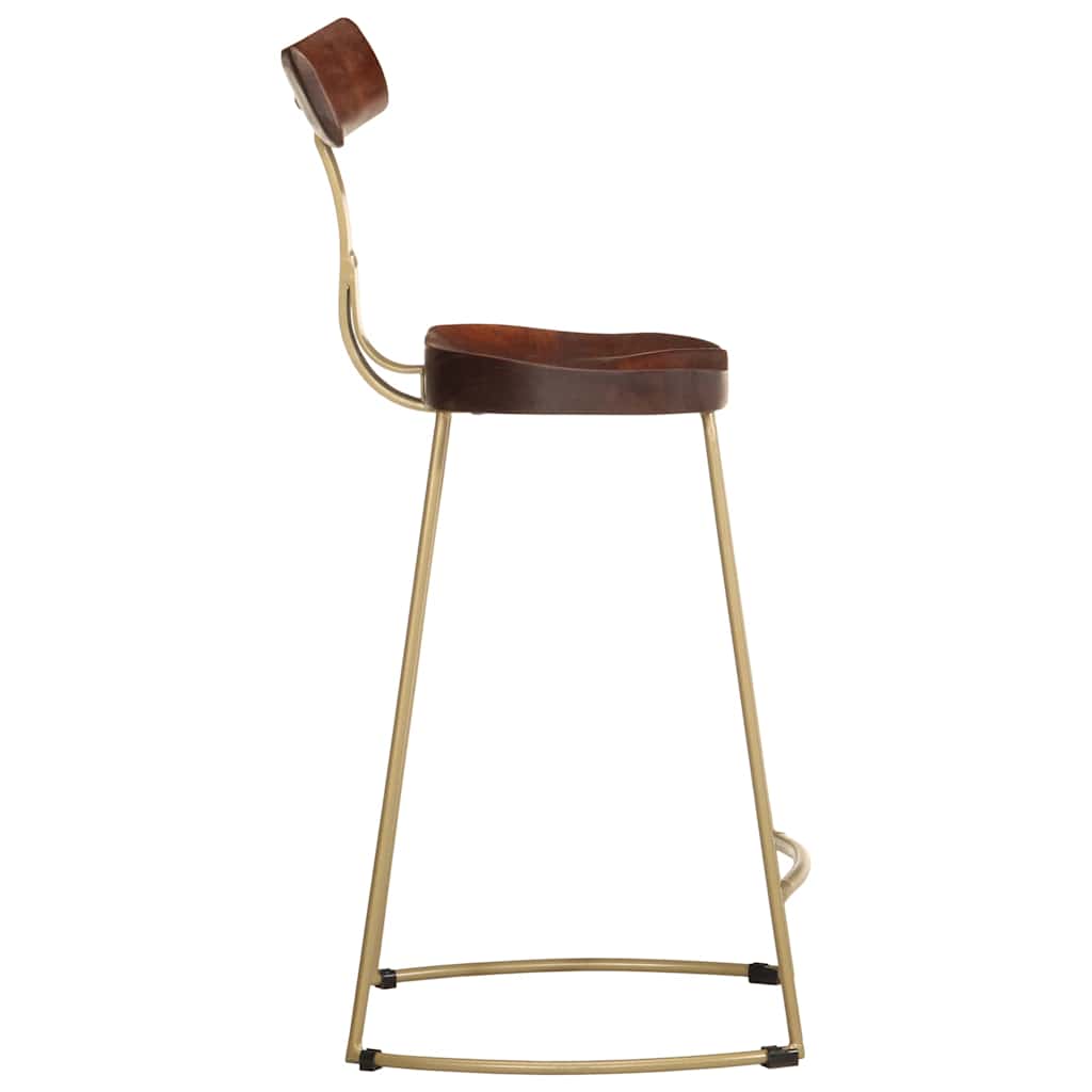 Sgabelli da Bar 2 pz 49x43x88 cm in Legno Massello di Mango - homemem39