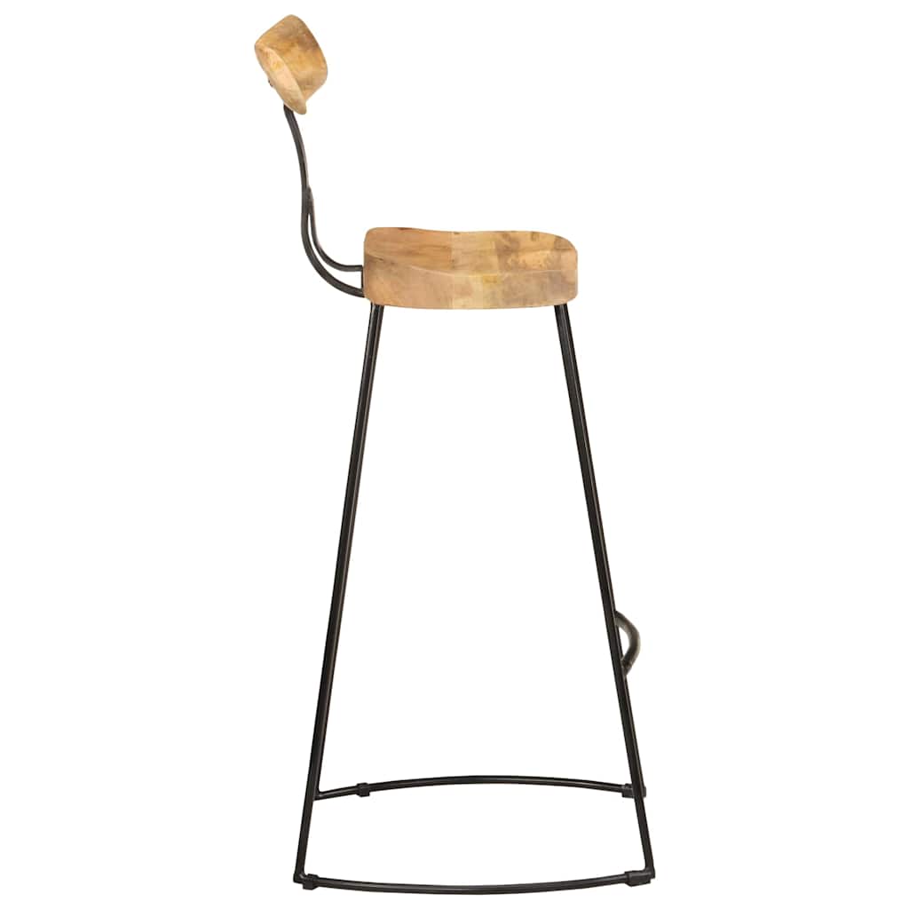 Sgabelli da Bar 2 pz 49x43x103 cm in Legno Massello di Mango - homemem39