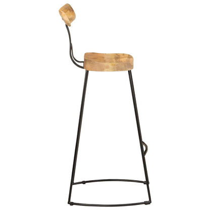 Sgabelli da Bar 2 pz 49x43x103 cm in Legno Massello di Mango - homemem39