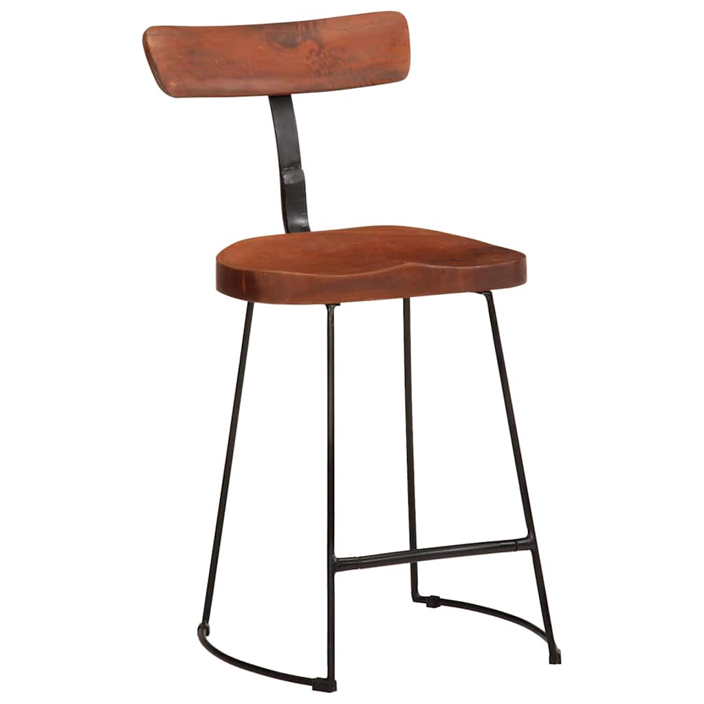 Sgabelli da Bar 2 pz 49x43x79 cm in Legno Massello di Mango | homemem39