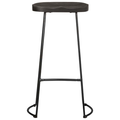Sgabelli da Bar 2 pz Neri 45x40x78 cm Legno Massello di Mango | homemem39