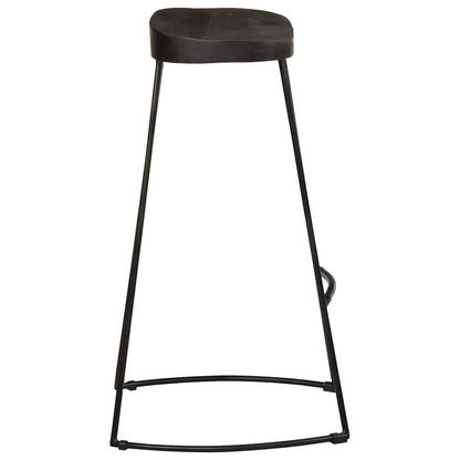 Sgabelli da Bar 2 pz Neri 45x40x78 cm Legno Massello di Mango | homemem39