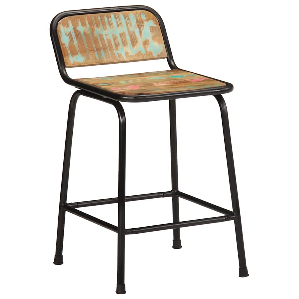 Sgabelli da Bar 4 pz 46x35,5x70 cm Legno Massello di Recupero | homemem39