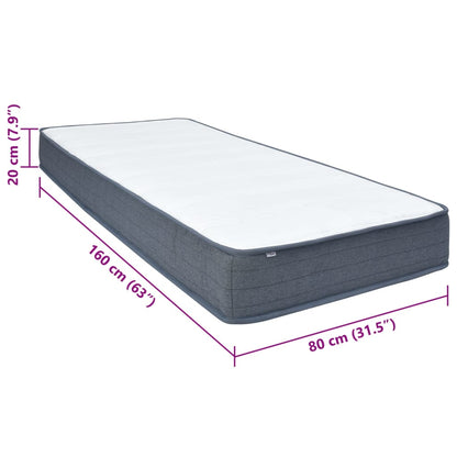 Materasso a Molle Insacchettate 80x160x20 cm Morbidezza Media