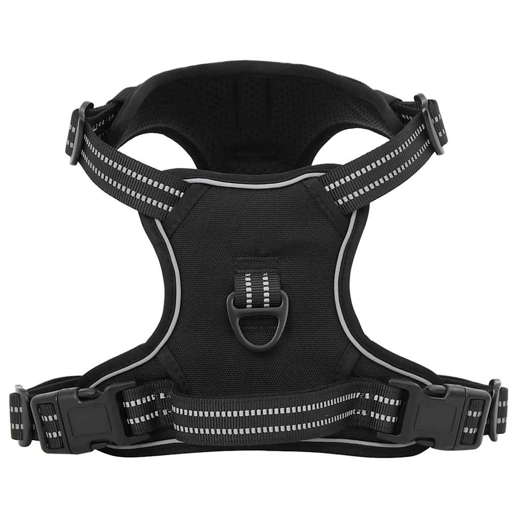 Pettorina per Cani con Strisce Riflettenti Regolabile Nera L | homemem39