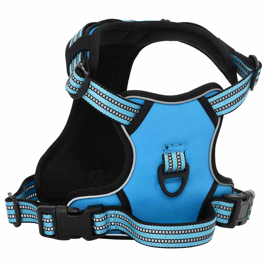 Pettorina per Cani con Strisce Riflettenti Regolabile Blu L | homemem39