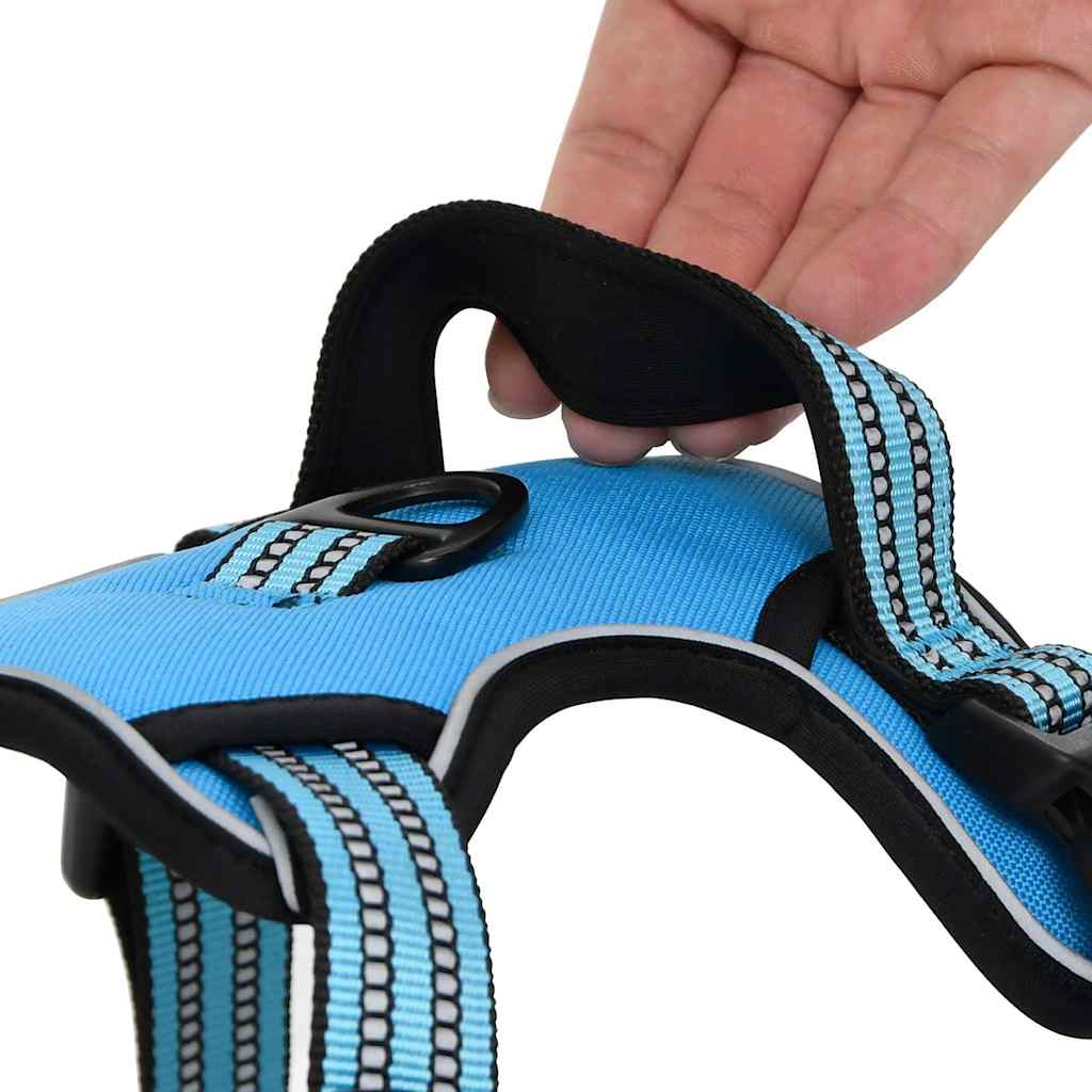 Pettorina per Cani con Strisce Riflettenti Regolabile Blu XL | homemem39