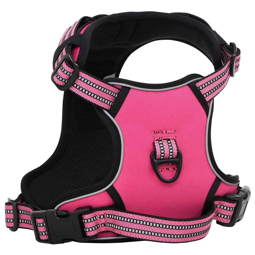Pettorina per Cani con Guinzaglio e Collare Regolabile Rosa L | homemem39