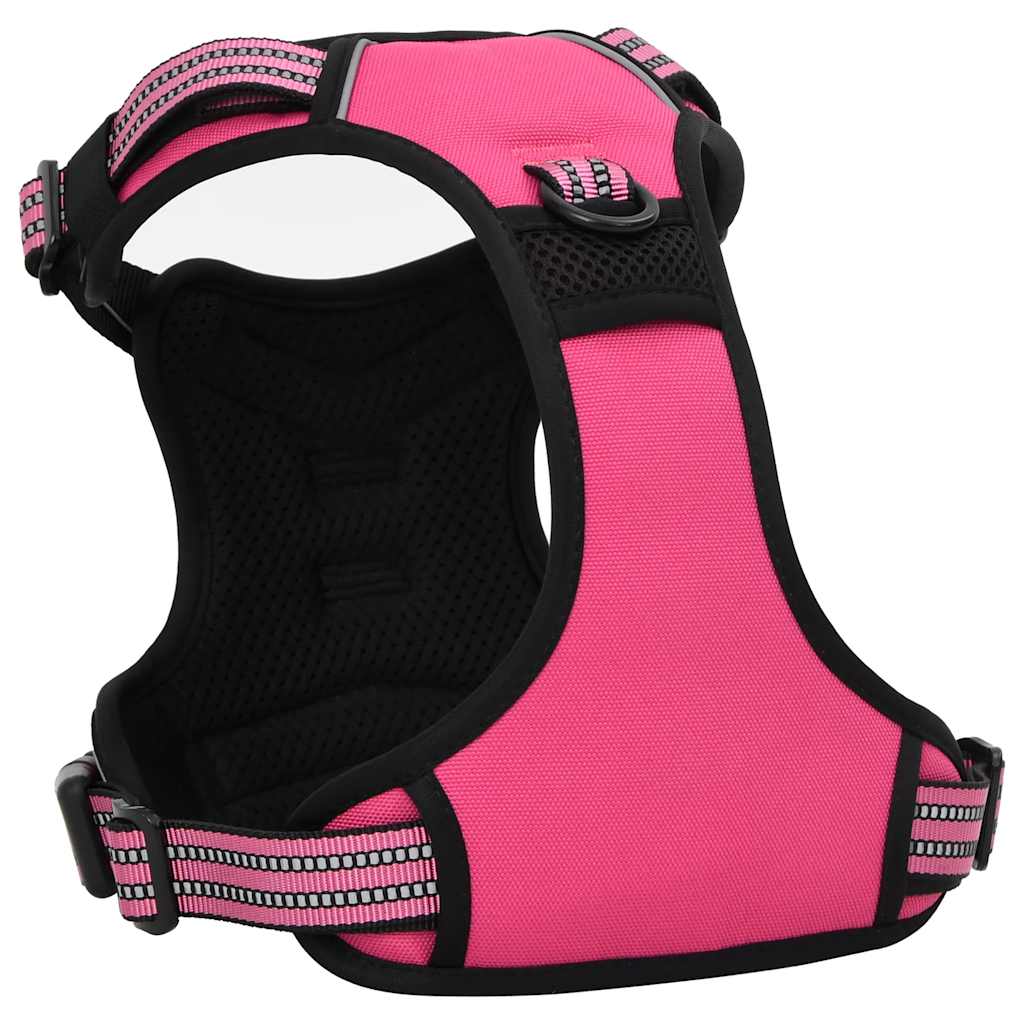 Pettorina per Cani con Guinzaglio e Collare Regolabile Rosa L | homemem39
