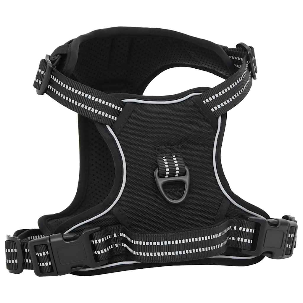 Pettorina per Cani con Guinzaglio e Collare Regolabile Nero XL | homemem39