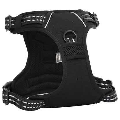 Pettorina per Cani con Guinzaglio e Collare Regolabile Nero XL | homemem39