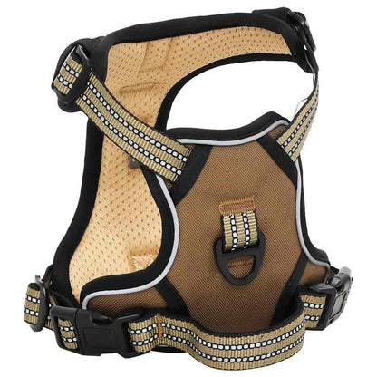 Pettorina Cani con Guinzaglio e Collare Regolabile Marrone XL | homemem39