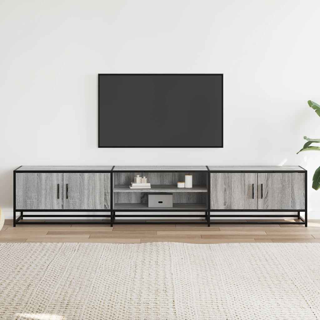 Mobile Porta TV Grigio Sonoma 210x35x41 cm in Truciolato - homemem39