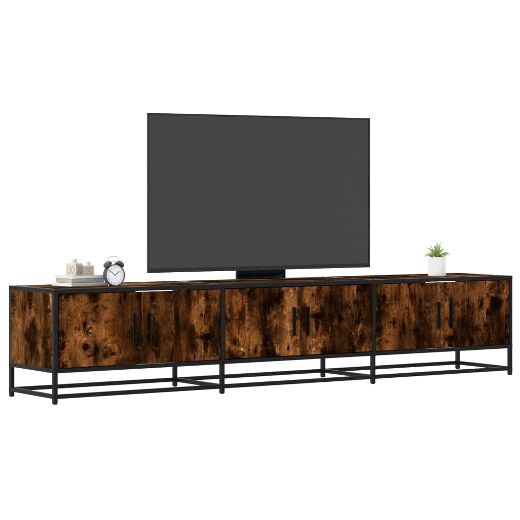 Mobile TV Rovere Fumo 210x35x41 cm in Truciolato - homemem39