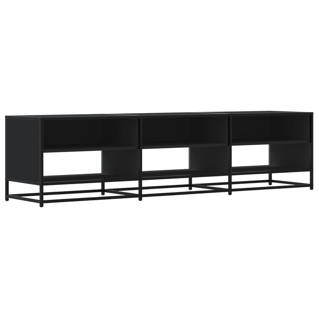 Mobile Porta TV Nero 180x40x46 cm in Legno Multistrato - homemem39