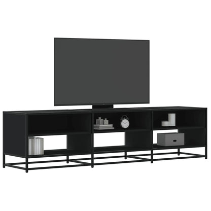 Mobile Porta TV Nero 180x40x46 cm in Legno Multistrato - homemem39