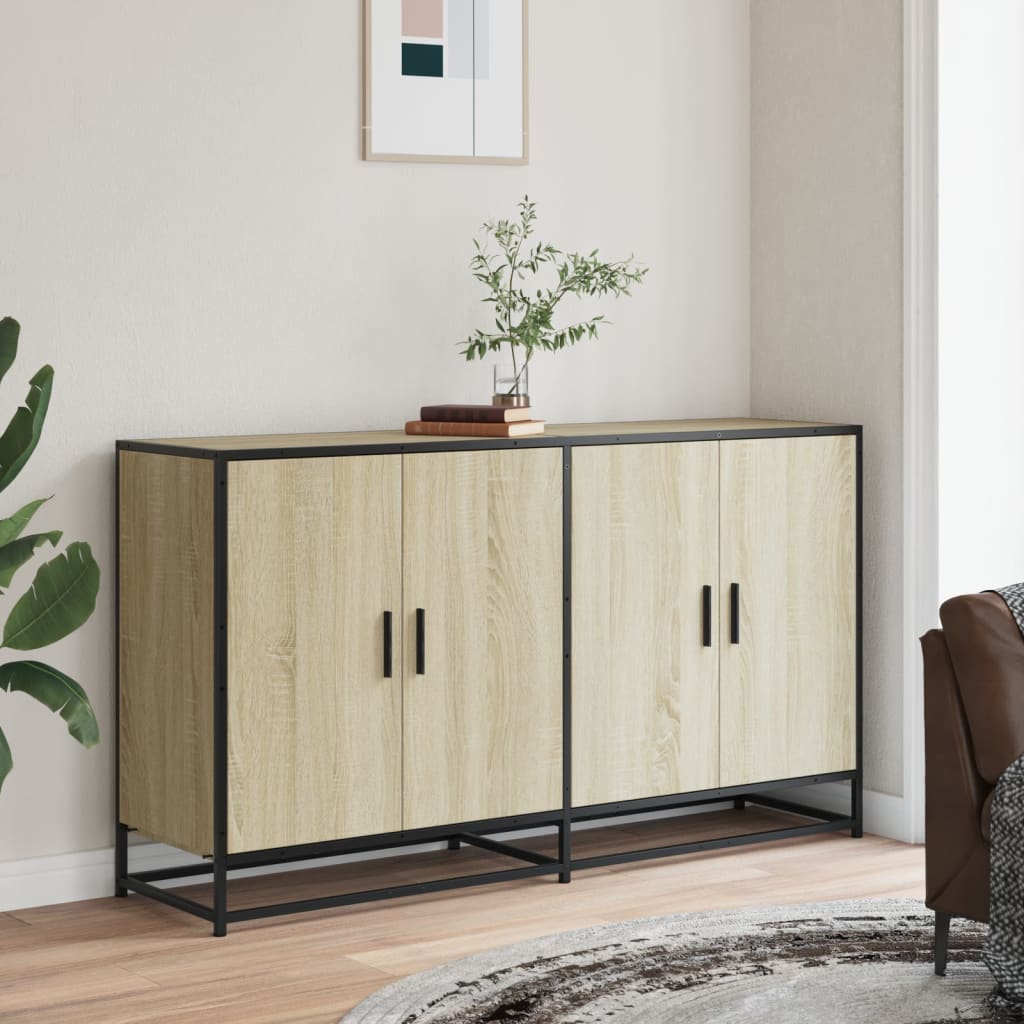 Credenza Rovere Sonoma 134x35x76 cm in Truciolato - homemem39