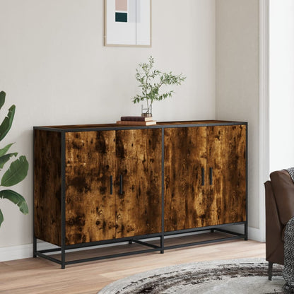 Credenza Rovere Fumo 134x35x76 cm in Truciolato - homemem39