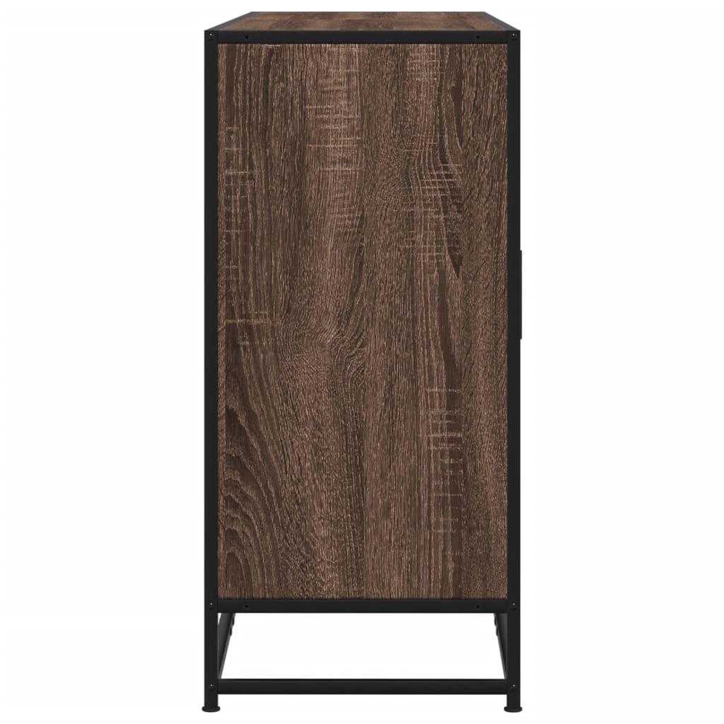 Credenza Rovere Marrone 134x35x76 cm in Truciolato - homemem39