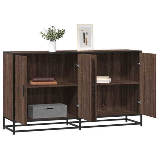 Credenza Rovere Marrone 134x35x76 cm in Truciolato - homemem39