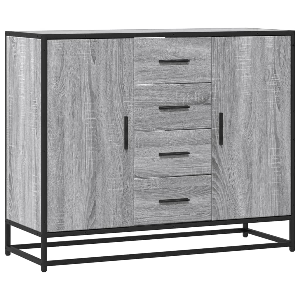 Credenza Grigio Sonoma 92x35x76 cm in Legno Multistrato - homemem39