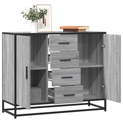 Credenza Grigio Sonoma 92x35x76 cm in Legno Multistrato - homemem39