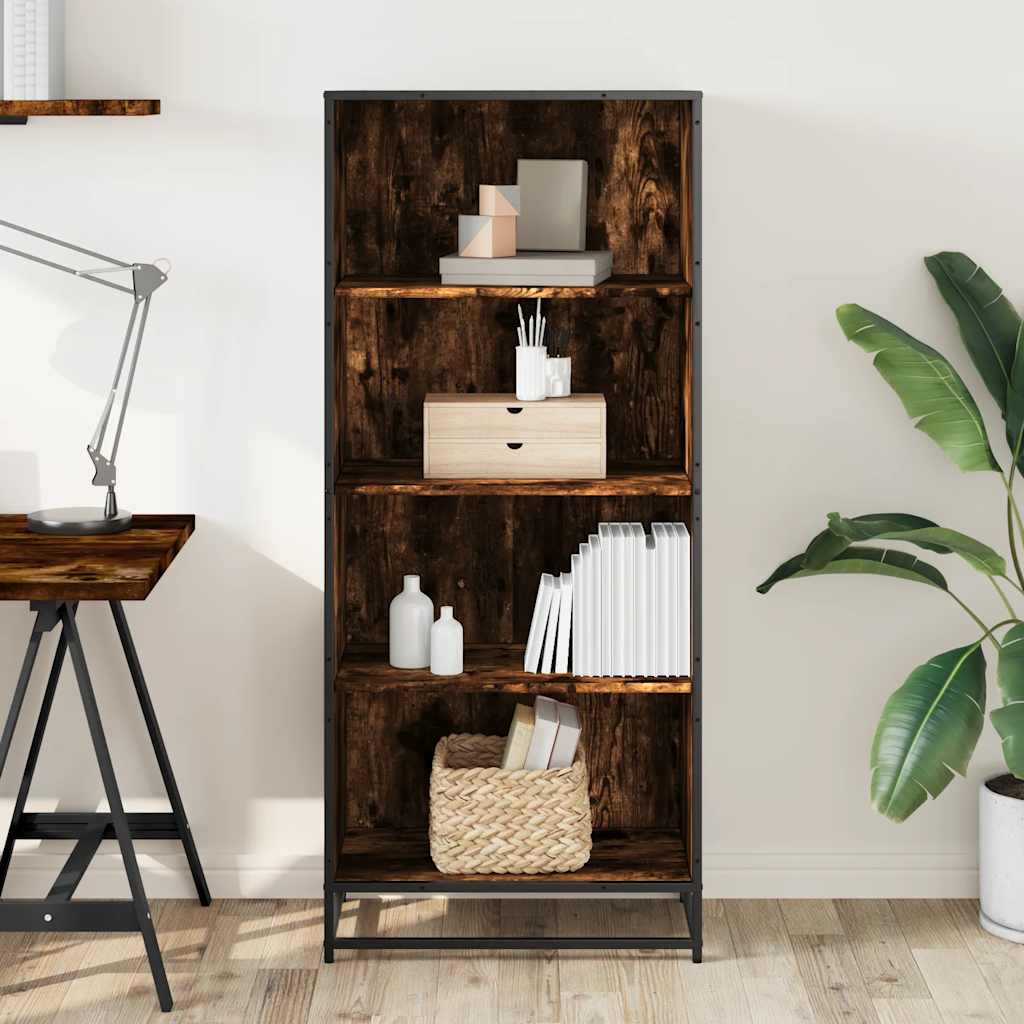 Libreria Rovere Fumo 60x35x139 cm in Truciolato | homemem39