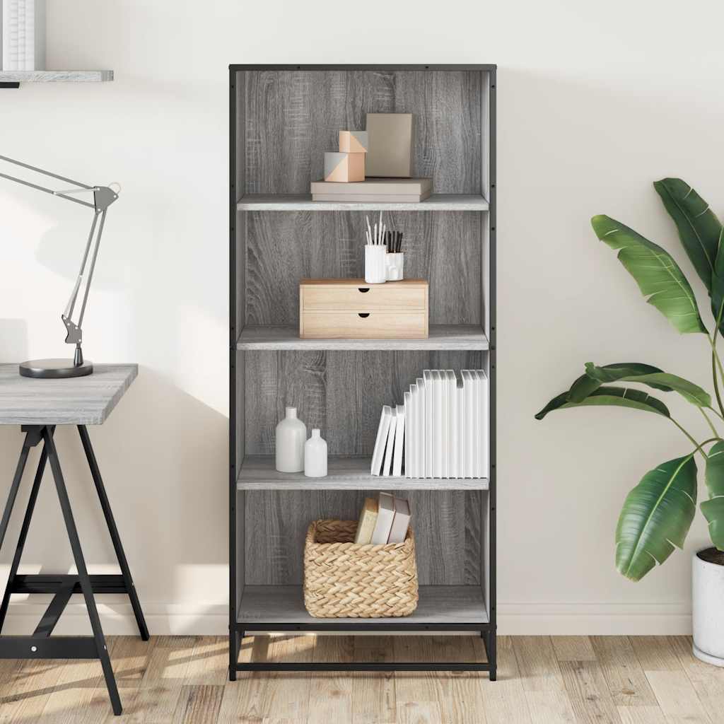 Libreria Grigio Sonoma 60x35x139 cm in Truciolato | homemem39