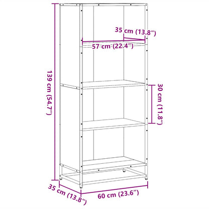 Libreria Rovere Marrone 60x35x139 cm in Truciolato | homemem39
