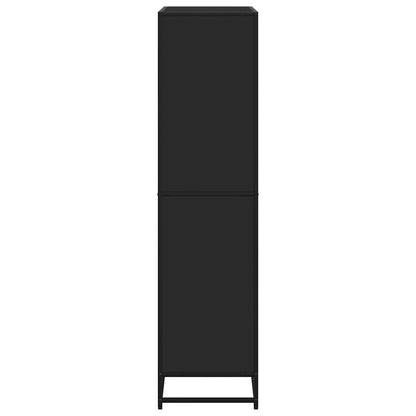 Libreria Nera 80,5x35x139 cm in Truciolato