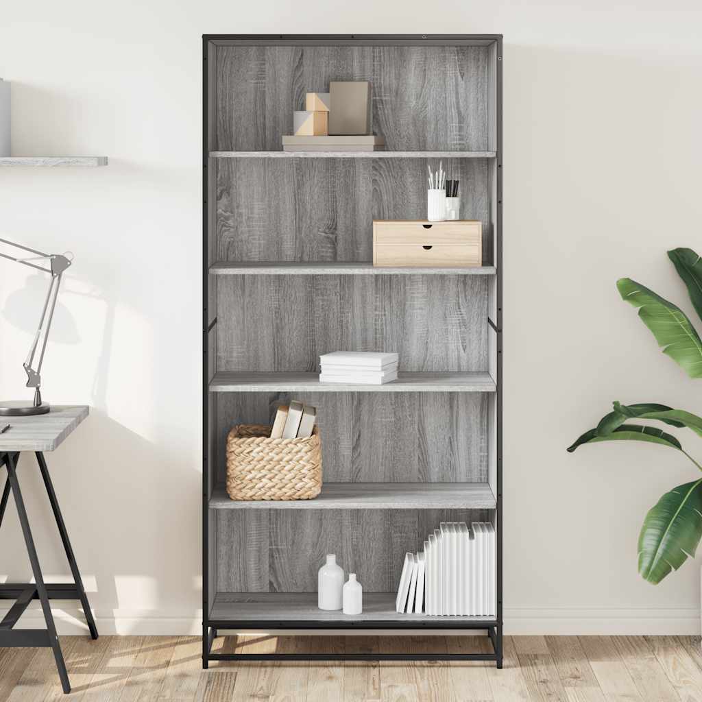 Libreria Grigio Sonoma 80,5x35x170,5 cm in Truciolato | homemem39