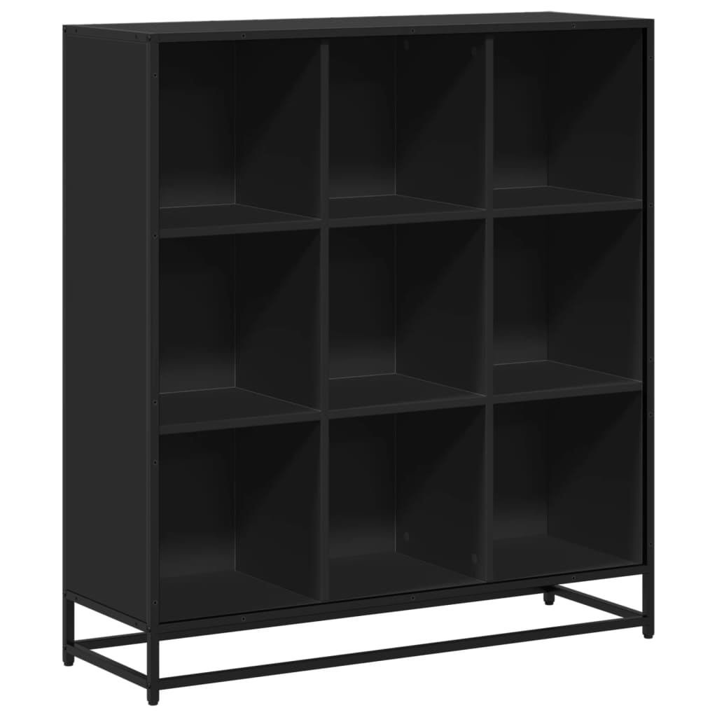 Libreria Nera 97,5x33x107,5 cm in Truciolato e Metallo | homemem39