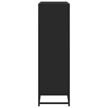 Libreria Nera 97,5x33x107,5 cm in Truciolato e Metallo | homemem39