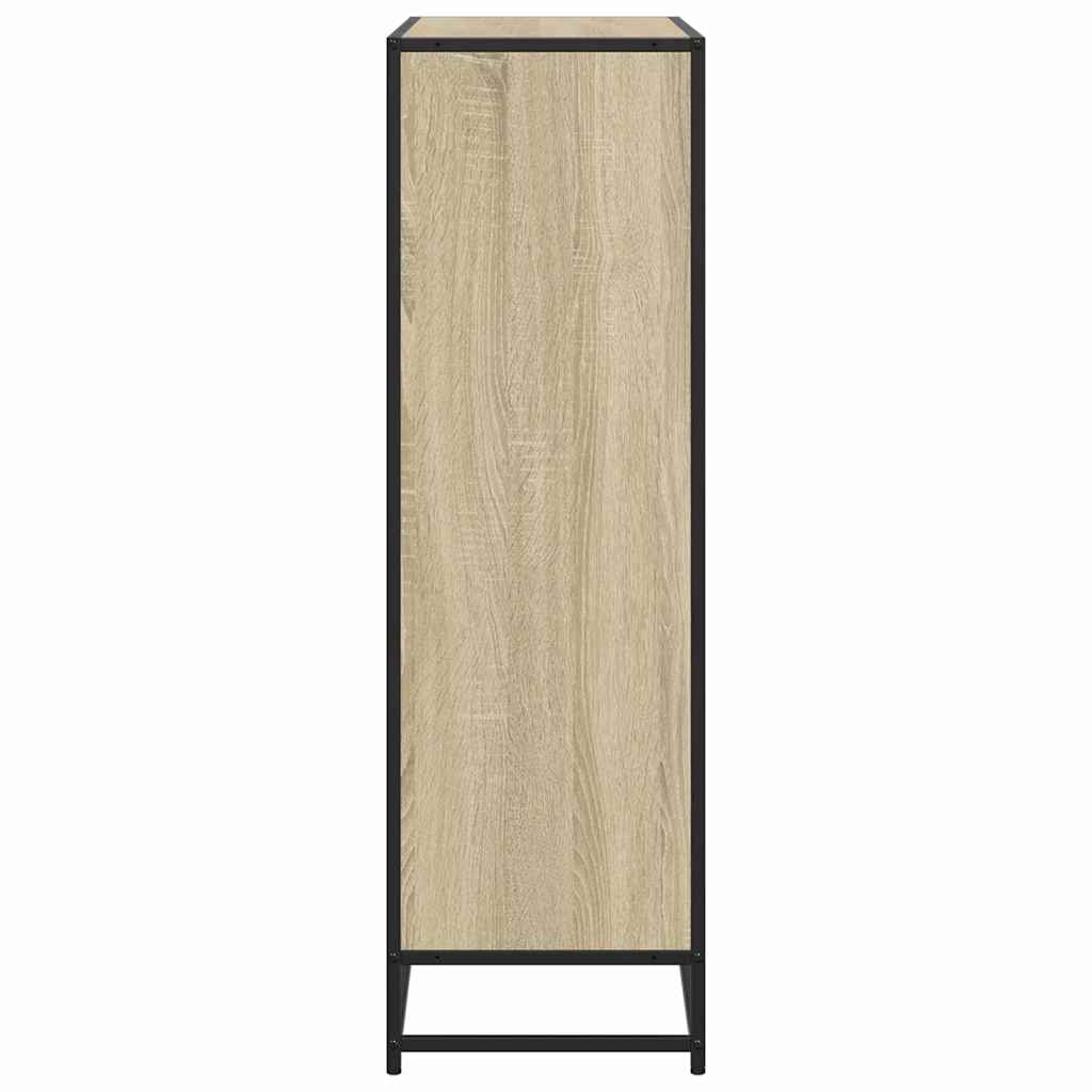 Libreria Rovere Sonoma 97,5x33x107,5 cm Multistrato e Metallo