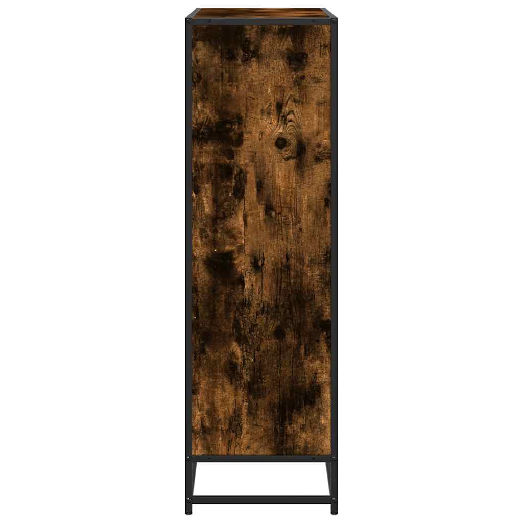 Libreria Rovere Fumo 97,5x33x107,5 cm Legno Multistrato&Metallo | homemem39
