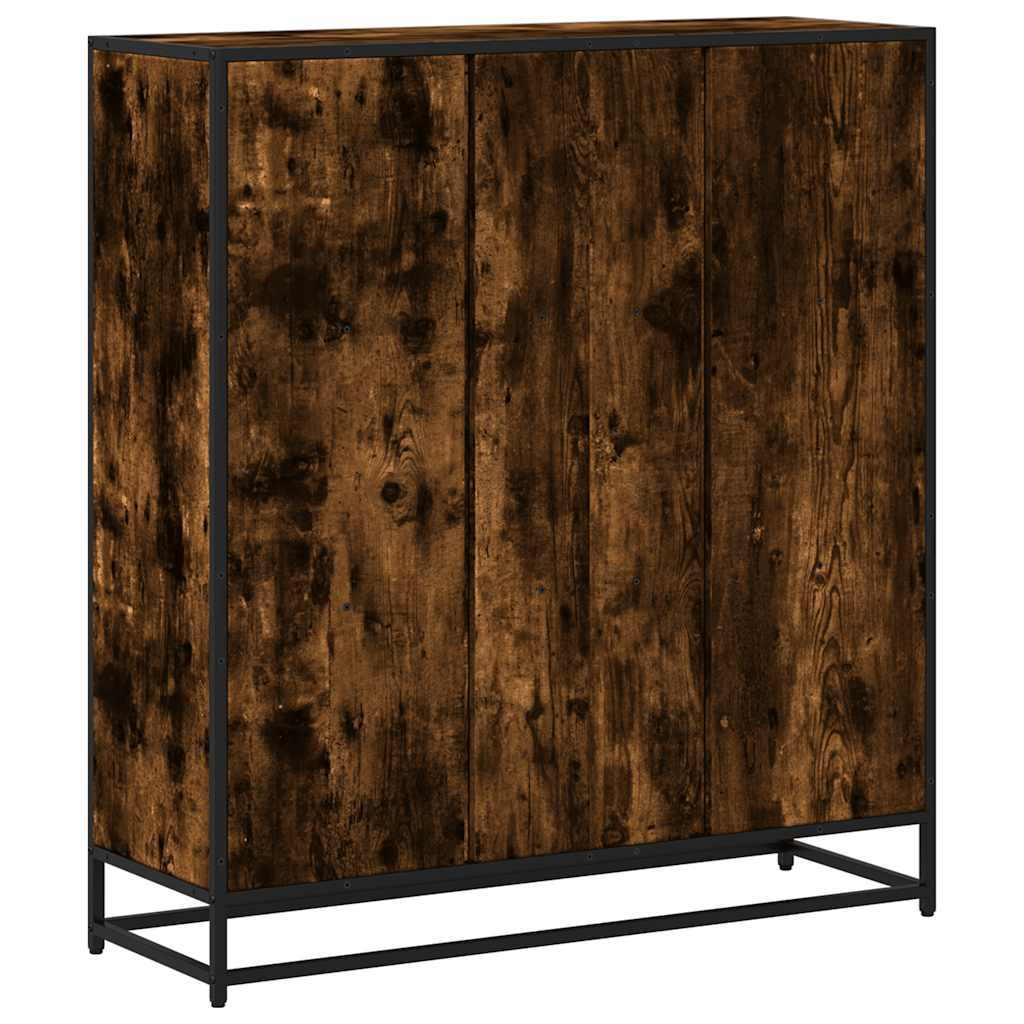 Libreria Rovere Fumo 97,5x33x107,5 cm Legno Multistrato&Metallo | homemem39