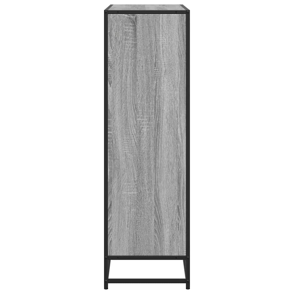 Libreria Grigio Sonoma 97,5x33x107,5 cm Multistrato e Metallo | homemem39